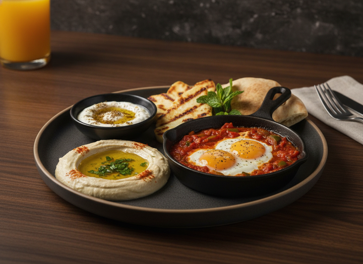فطور مشكل من منيو ARZ LOUNGE في الخبر